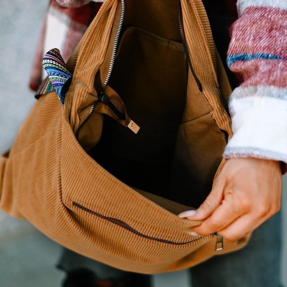 Boho Corduroy Bag - Picture 3 of 7